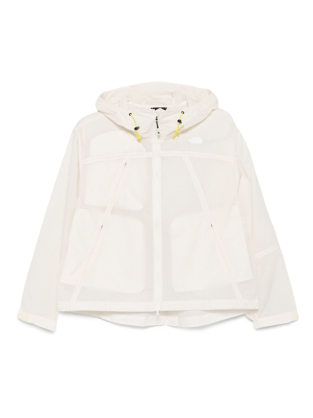 Hooded zip-up windbreaker jacket - Neutrals