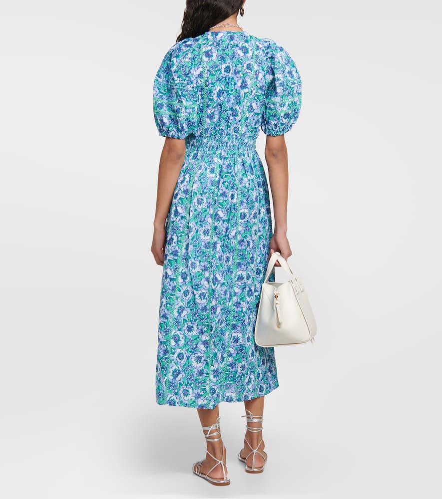 Reine floral cotton midi dress