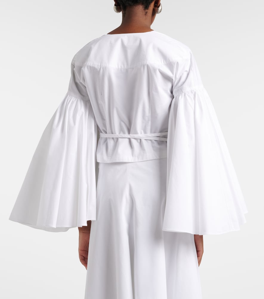 Paysan cotton poplin wrap top