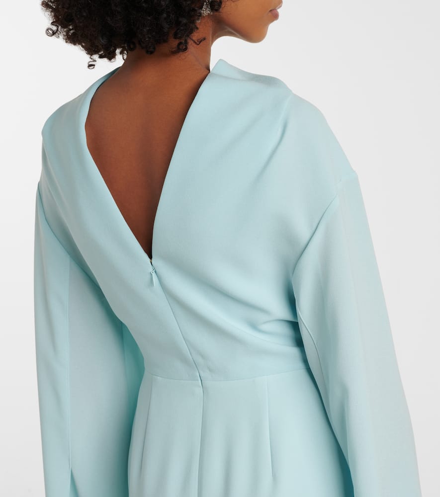 Nour draped crêpe midi dress
