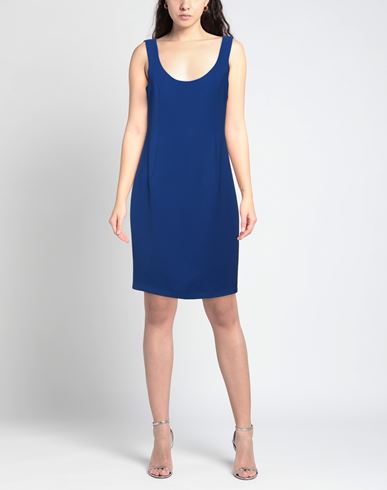 Woman Midi dress Blue Size 8 Polyester