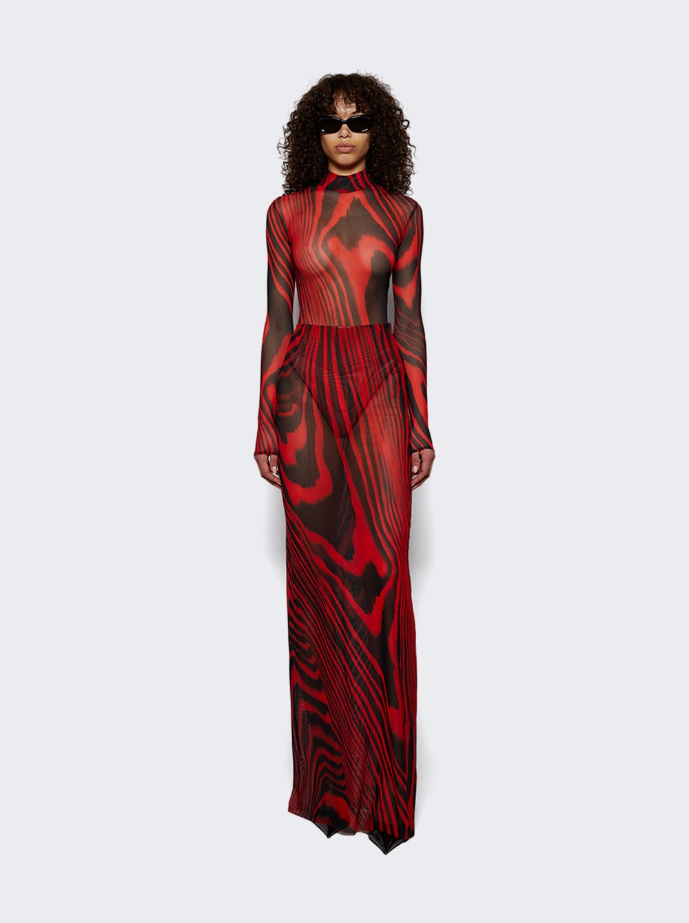 David Koma printed skirt - Red