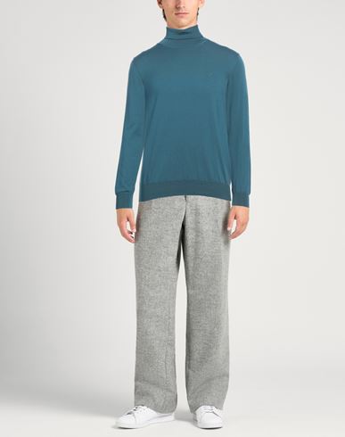 Man Turtleneck Deep teal Size L Wool