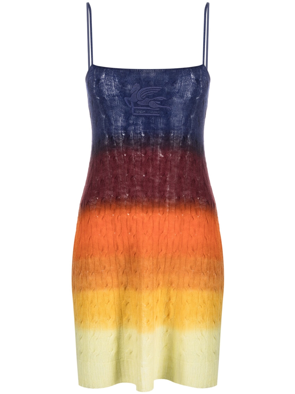 Ombré knitted dress - Orange