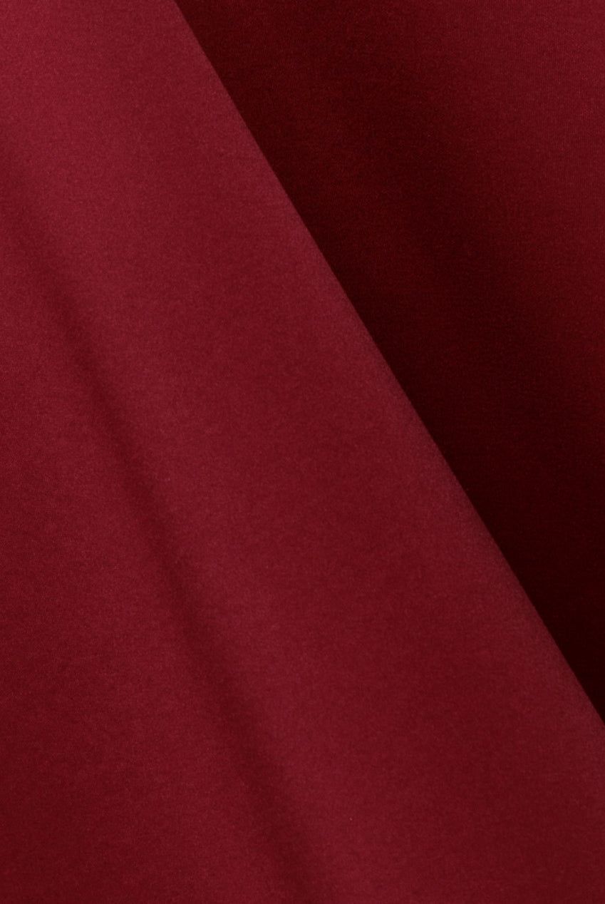 Goddiva Women's Contrast Organza Frill Bow Back Halter Midi Dress in Burgundy