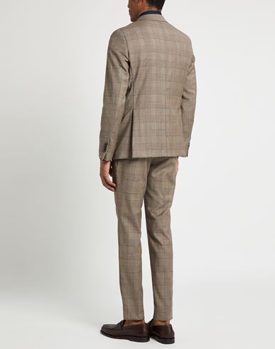Man Suit Beige Size 36 Wool, Elastane