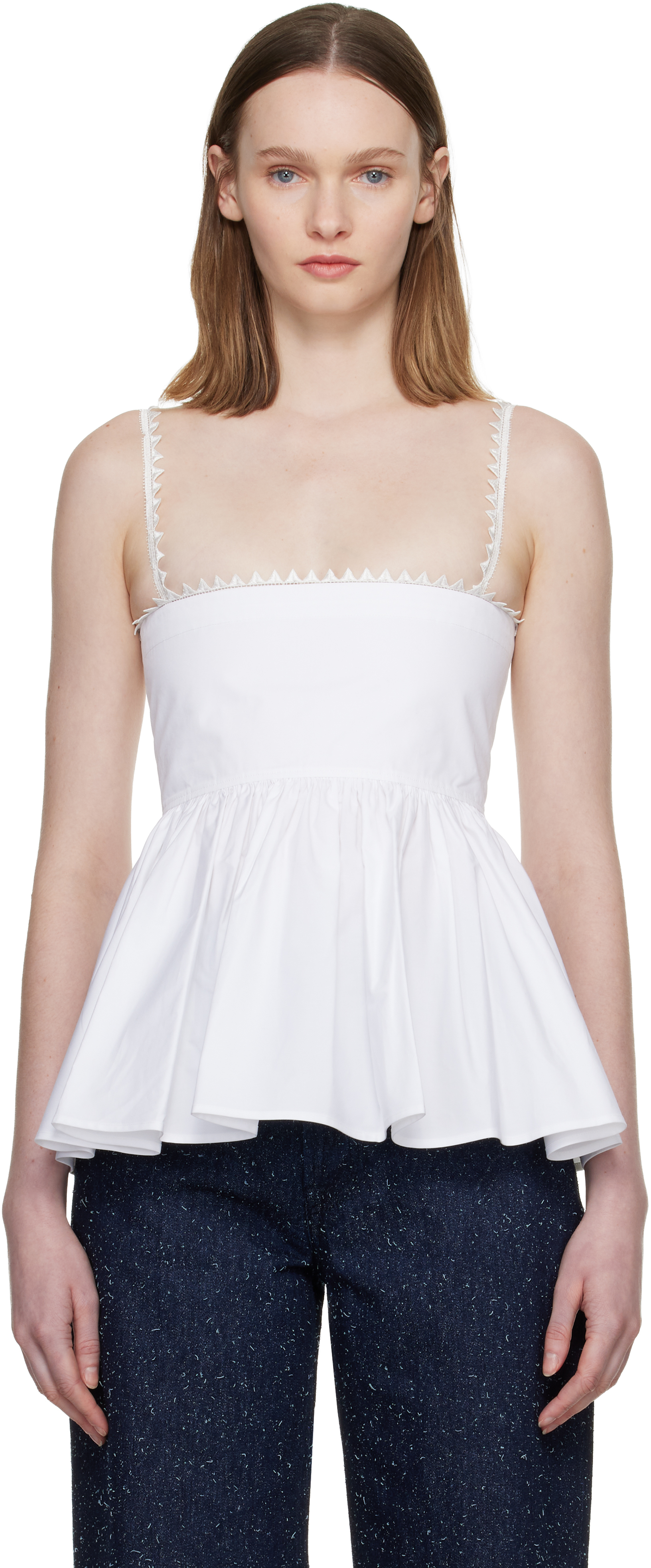 White 'The Traversin' Top