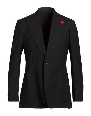 Man Blazer Black Size 38 Wool