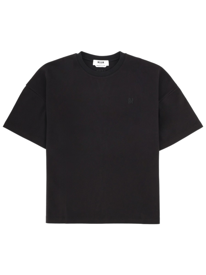 MSGM - short sleeves crew neck cotton jersey t-shirt
