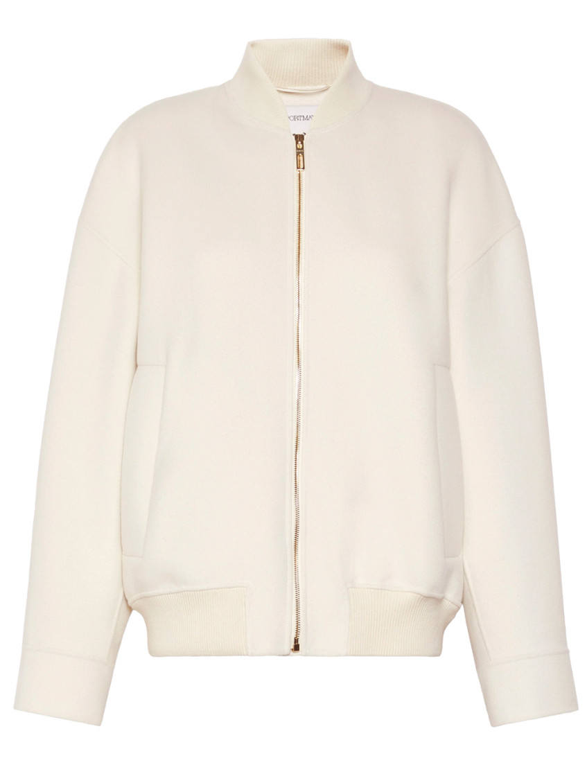 Off White Mock Collar Jacket