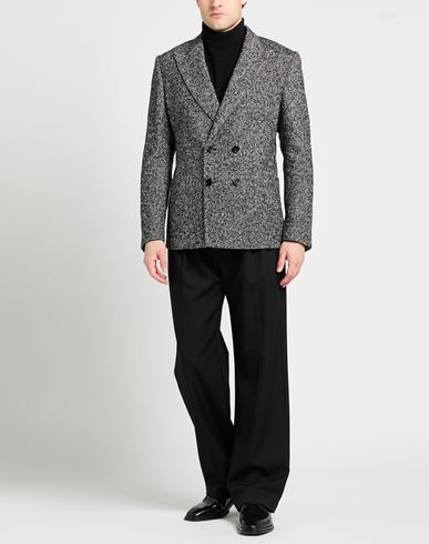 Man Blazer Black Size 38 Virgin Wool, Polyamide