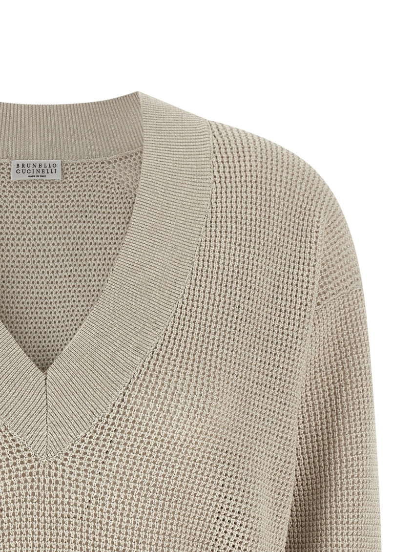 Openwork Sweater Sweaters And Cardigans Beige
