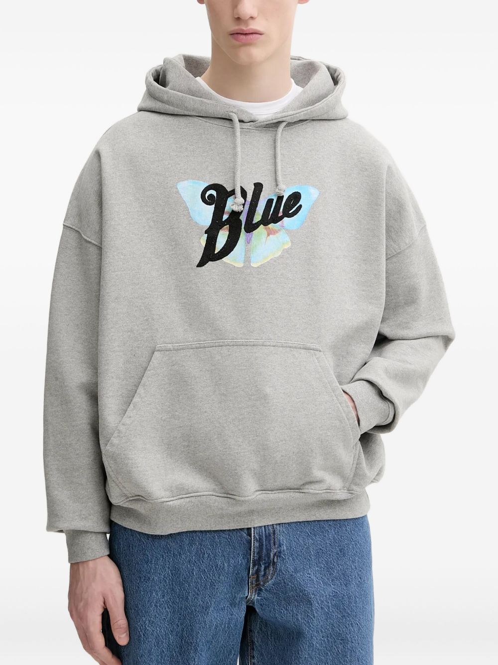 Butterfly-print sweatshirt - Grey