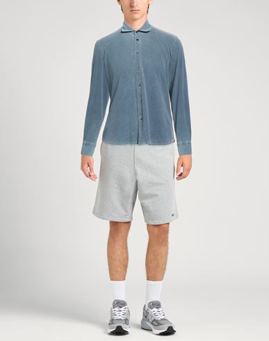 Man Shirt Slate blue Size 36 Polyamide, Elastane