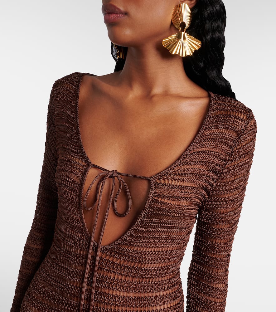 Open-knit maxi dress