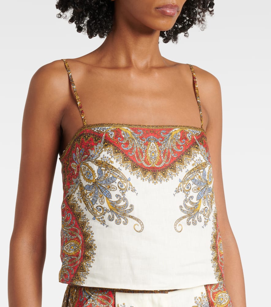 Rhea printed linen shirt