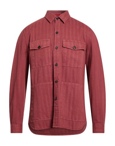 Man Shirt Rust Size S Cotton, Cashmere