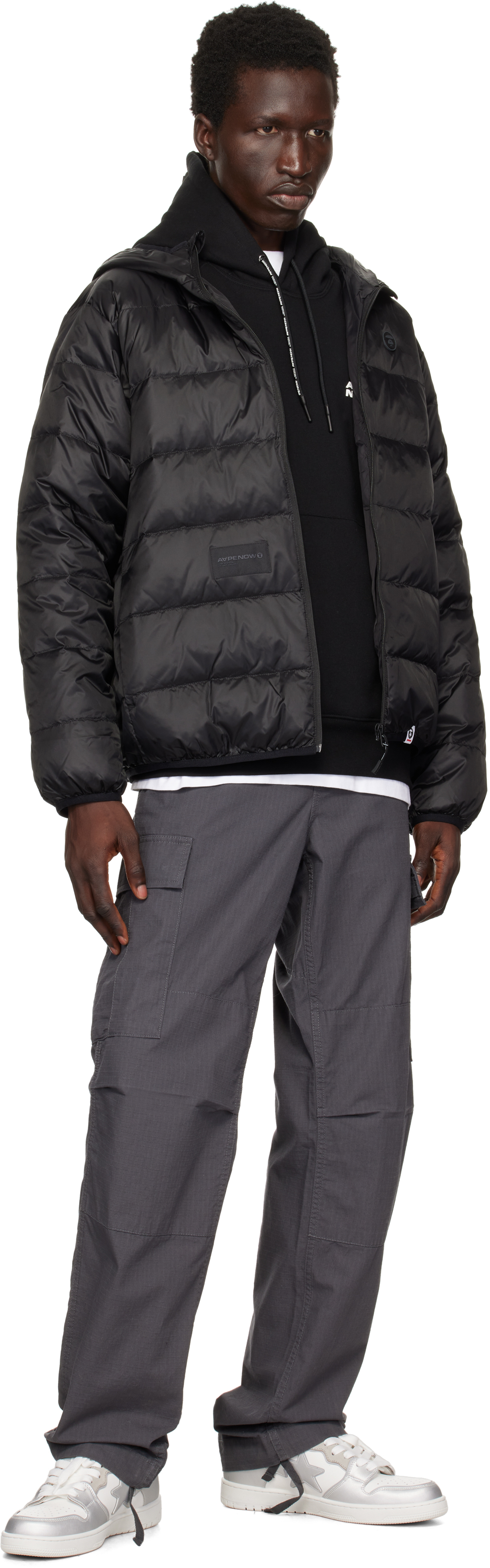 AAPE by A Bathing Ape Black 'AAPE Now' Down Jacket