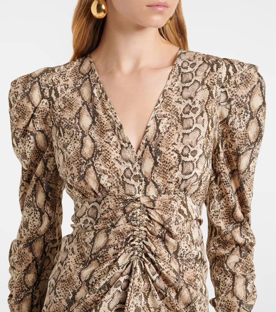 Albini printed silk-blend midi dress