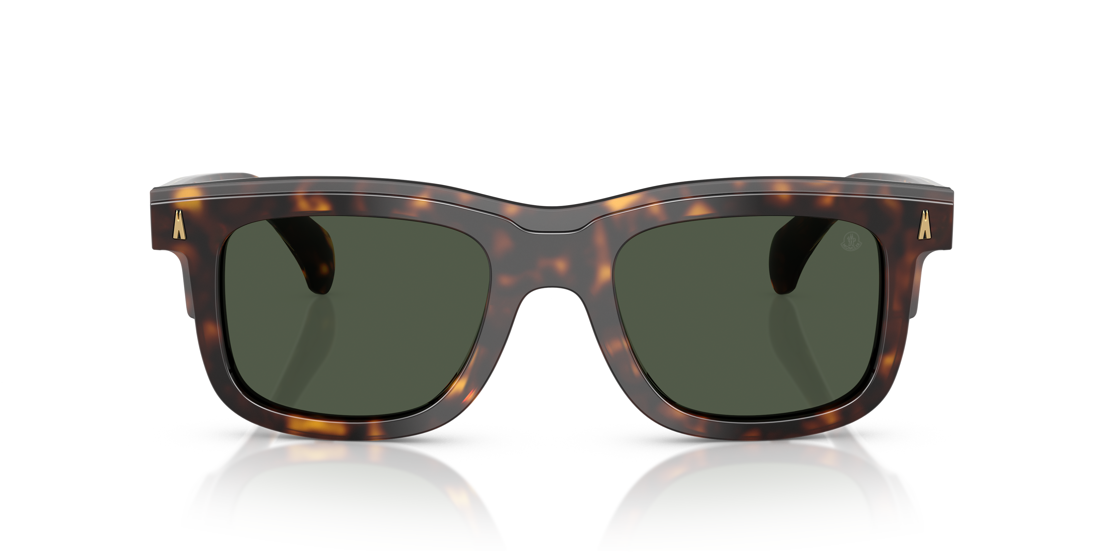 Moncler Unisex Moncler ME6004 CLARO 30029A Gafas de sol Acetato Tortuga Verde Cuadrada Polarizado