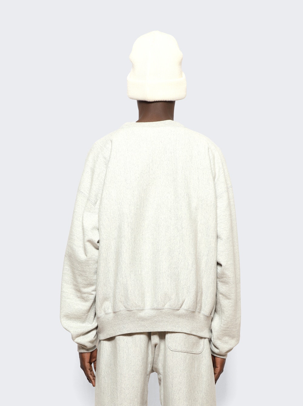 Crew-neck cotton-blend sweatshirt - Grey