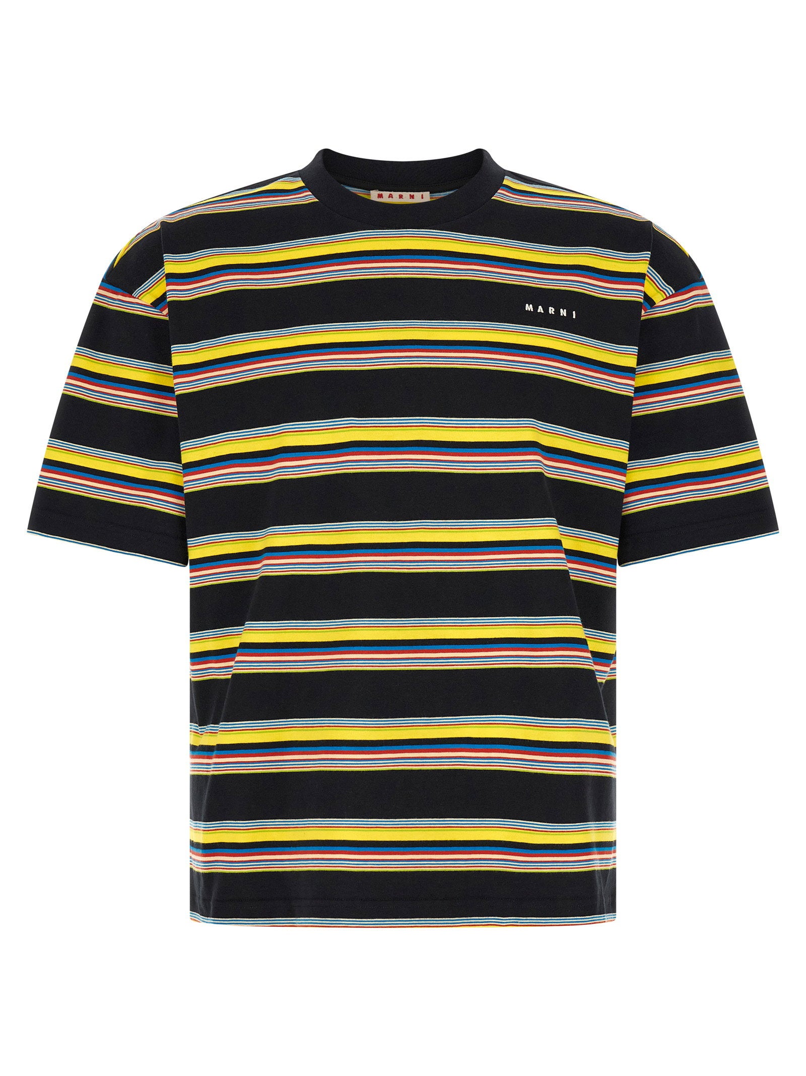 Multicolored Striped T-Shirt — Black