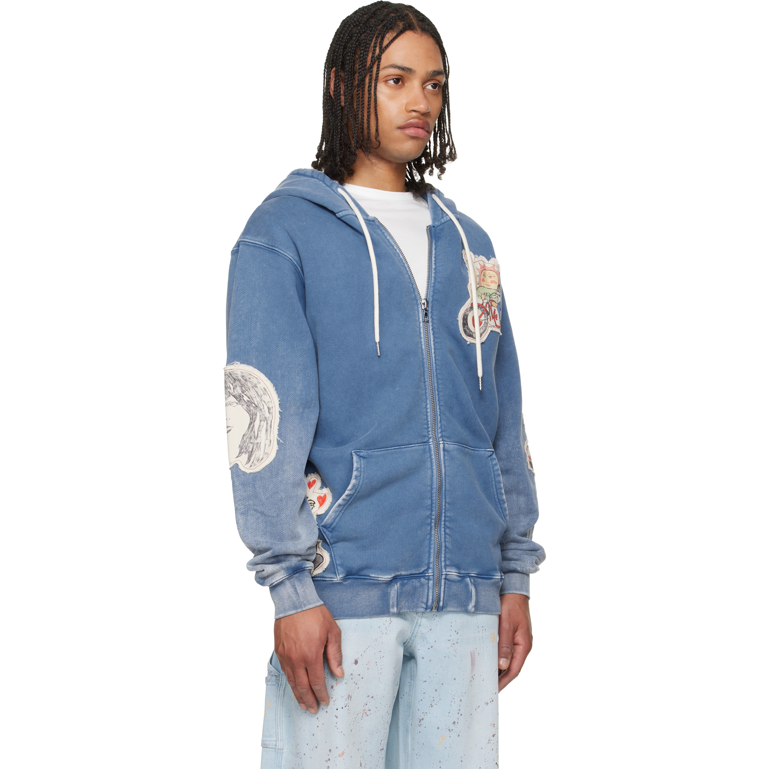 Blue Lynard California Cool Terry Graphics Zip Hoodie