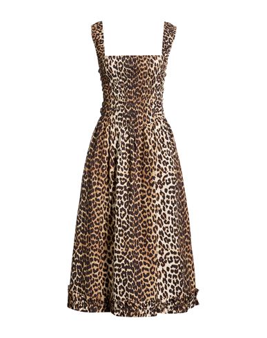 Woman Midi dress Beige Size 18 Organic cotton