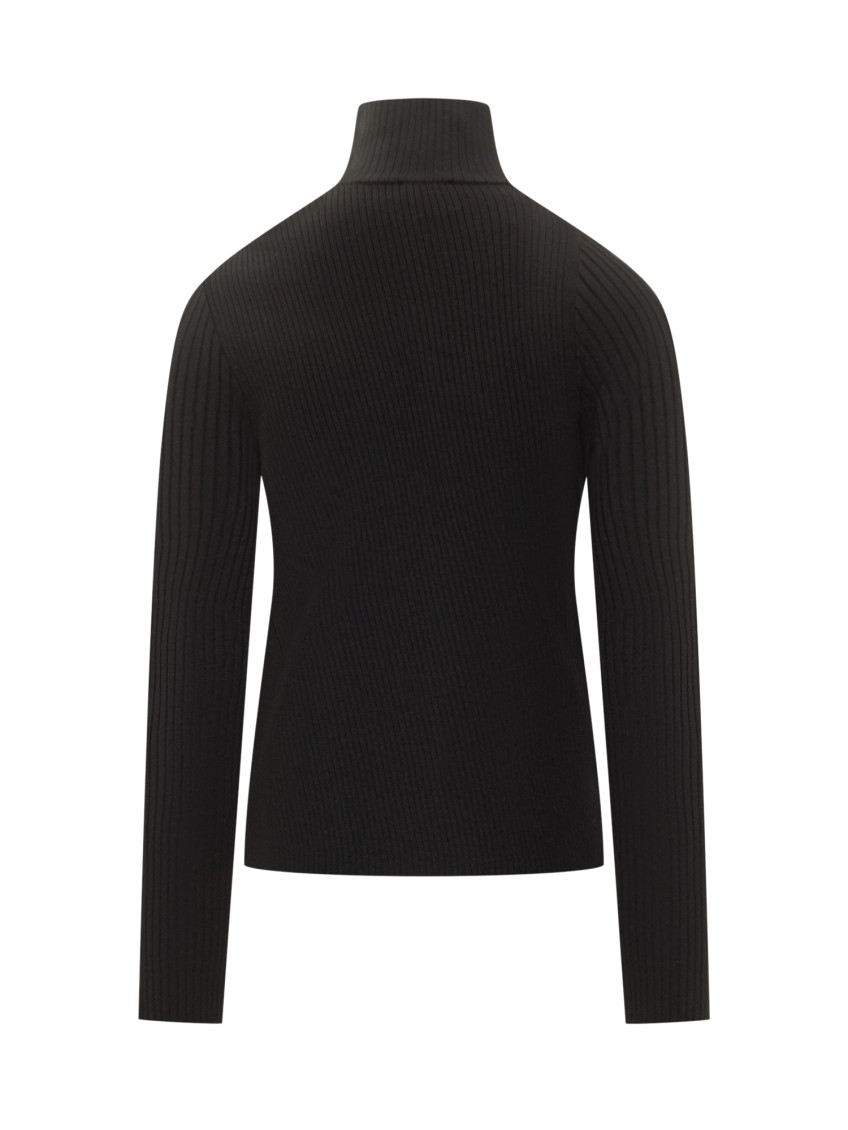 Black Knitted Turtle Neck Sweater