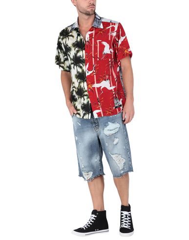 Destroyed Denim Man Denim shorts Blue