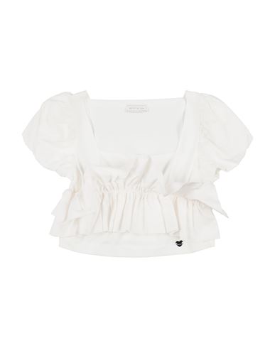 Kid Girl Top White Size 14 Cotton, Elastane