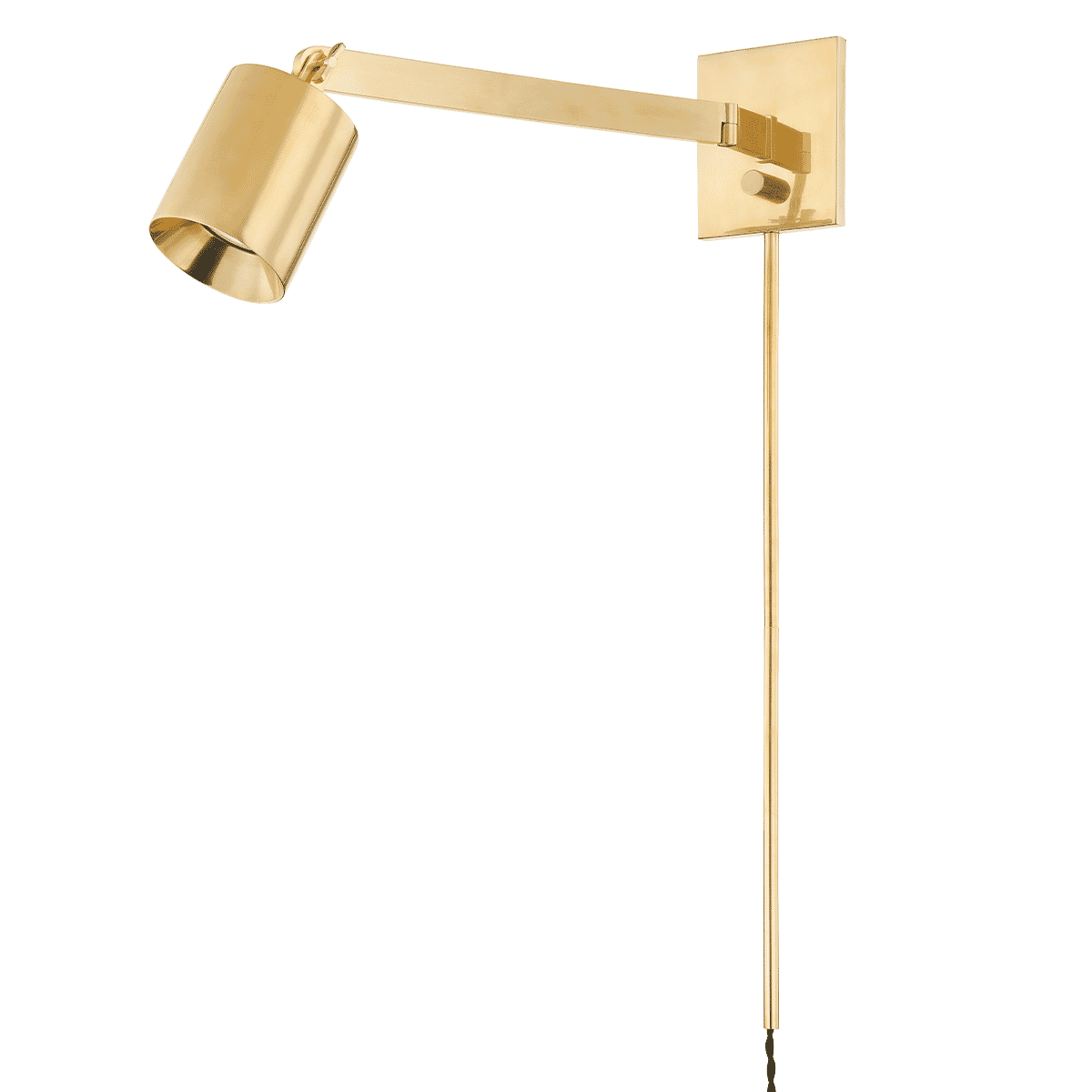 Aged Brass One Light Portable Wall Sconce from the Highgrove Collection
