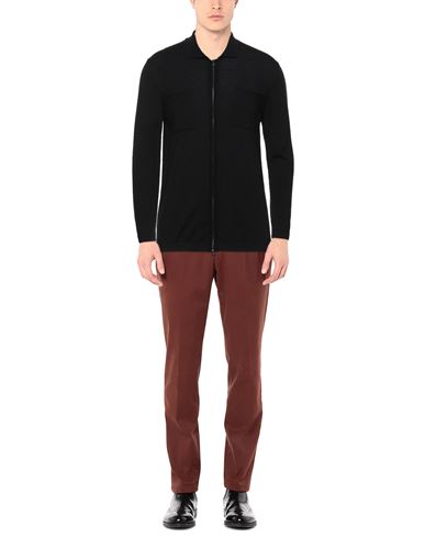 Man Cardigan Black Size M Merino Wool