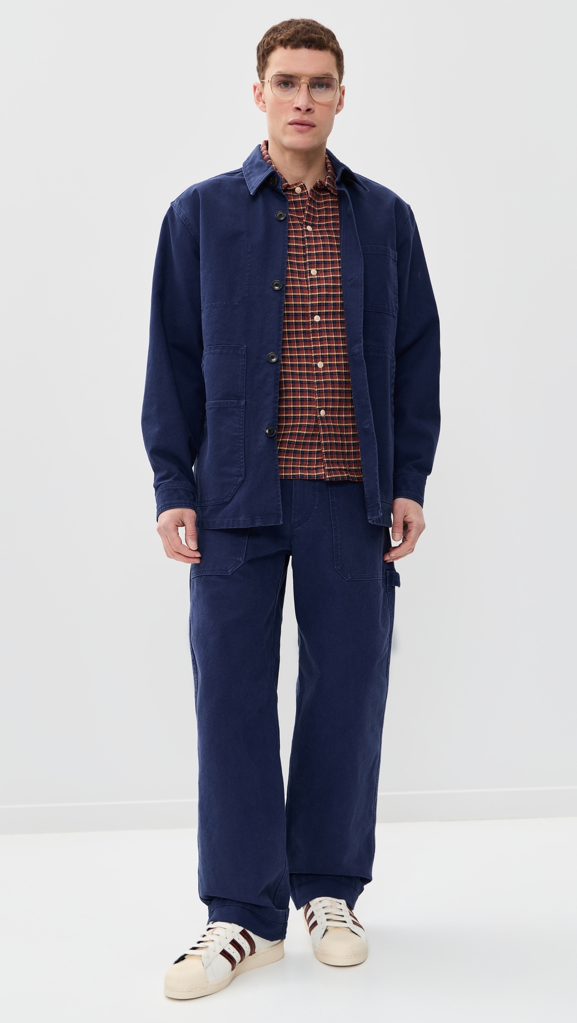 Dobby Check Busy Shirt Red/Multi