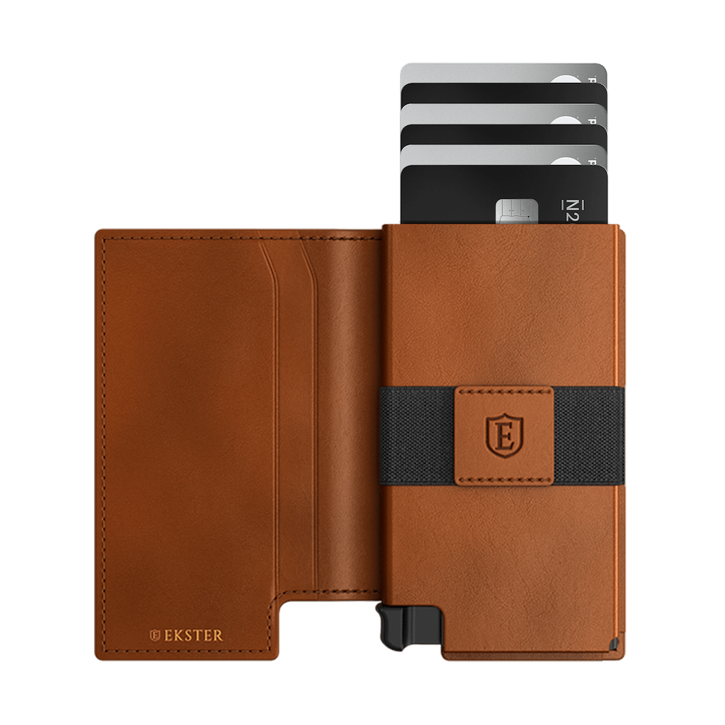 Men's Wallet - Smiley x Ekster Premium Slim Men's Wallet Trackable Wallet Leather Smart Wallet RFID Blocking