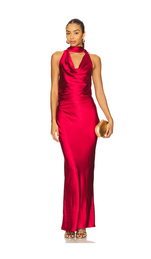 SNDYS Rosanna Maxi Dress in Red. XXS. Also in L, M, S, XL