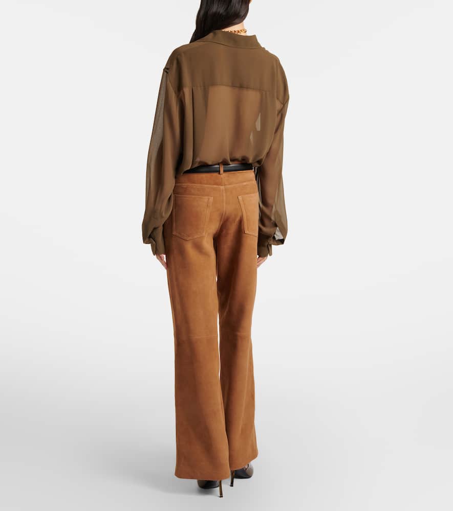 Milo suede wide-leg pants