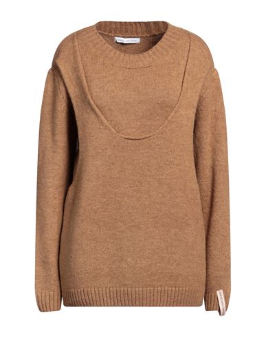 Mar De Margaritas Woman Sweater Camel Size S Acrylic, Polyamide, Polyester, Viscose, Wool