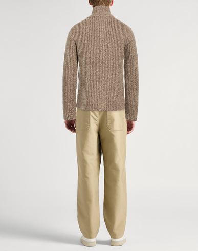 Man Cardigan Brown Size M Merino Wool, Polyamide