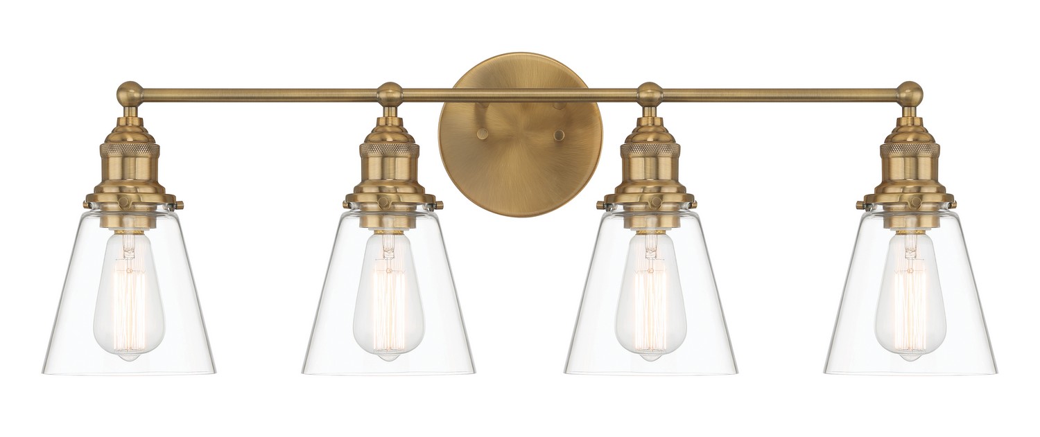 Oxidized Aged Brass Four Light Bath Vanity from the Barwell Collection