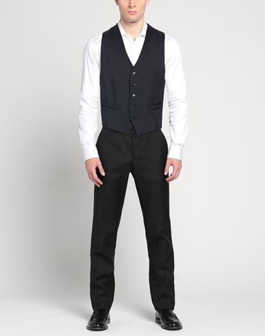 Man Tailored Vest Midnight blue Size 38 Virgin Wool