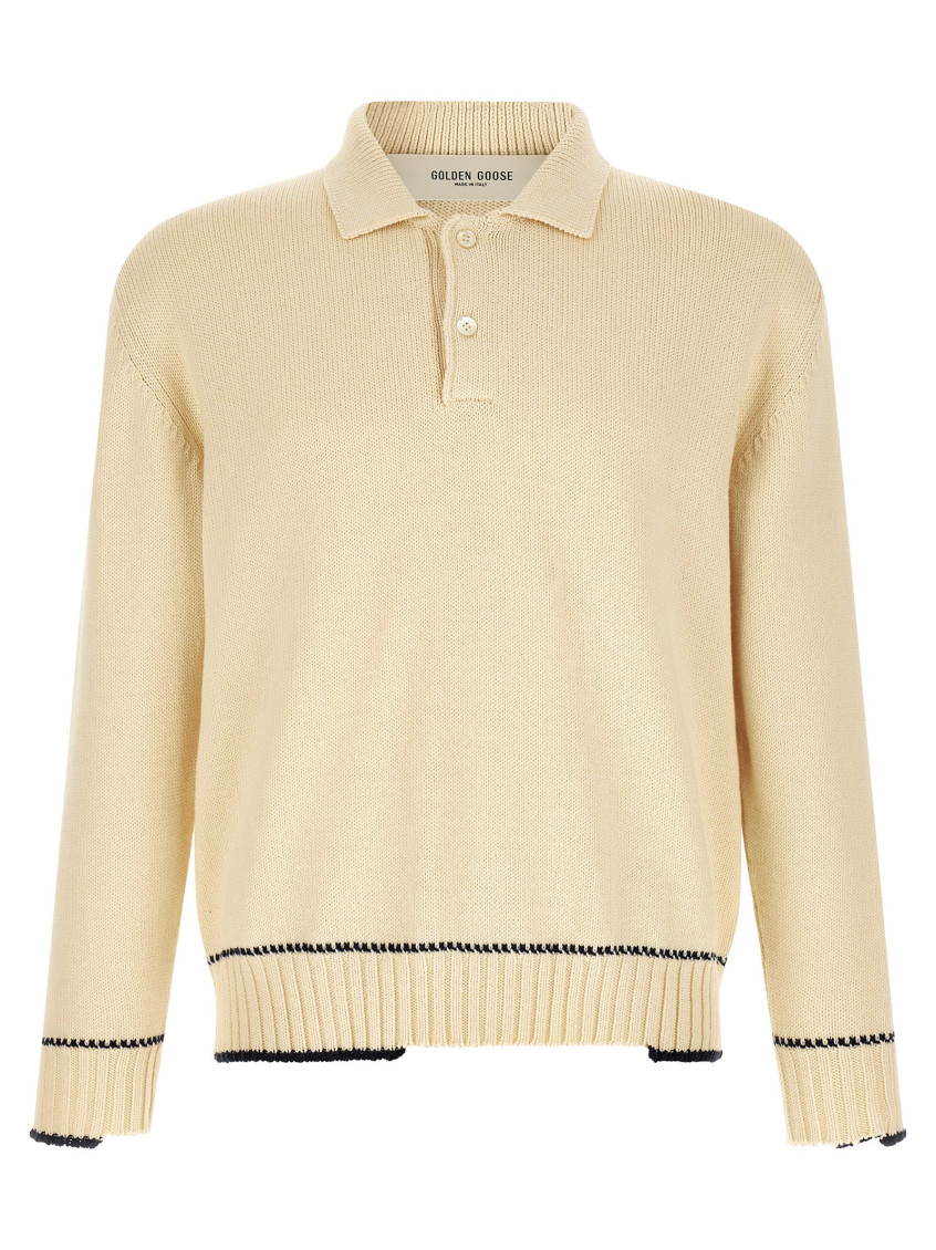 Golden Goose - rindley knit polo long sleeve sweater