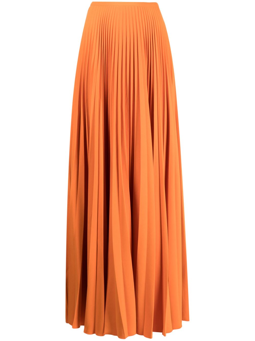 Fully pleated long skirt - Orange