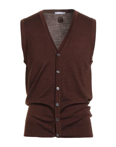 Jacob Cohёn Man Cardigan Brown Size L Virgin Wool