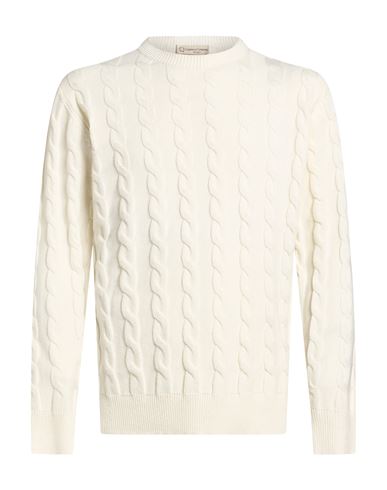 Man Sweater Ivory Size 40 Wool, Cashmere