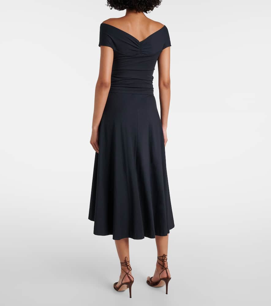 Soft Drape off-shoulder midi dress