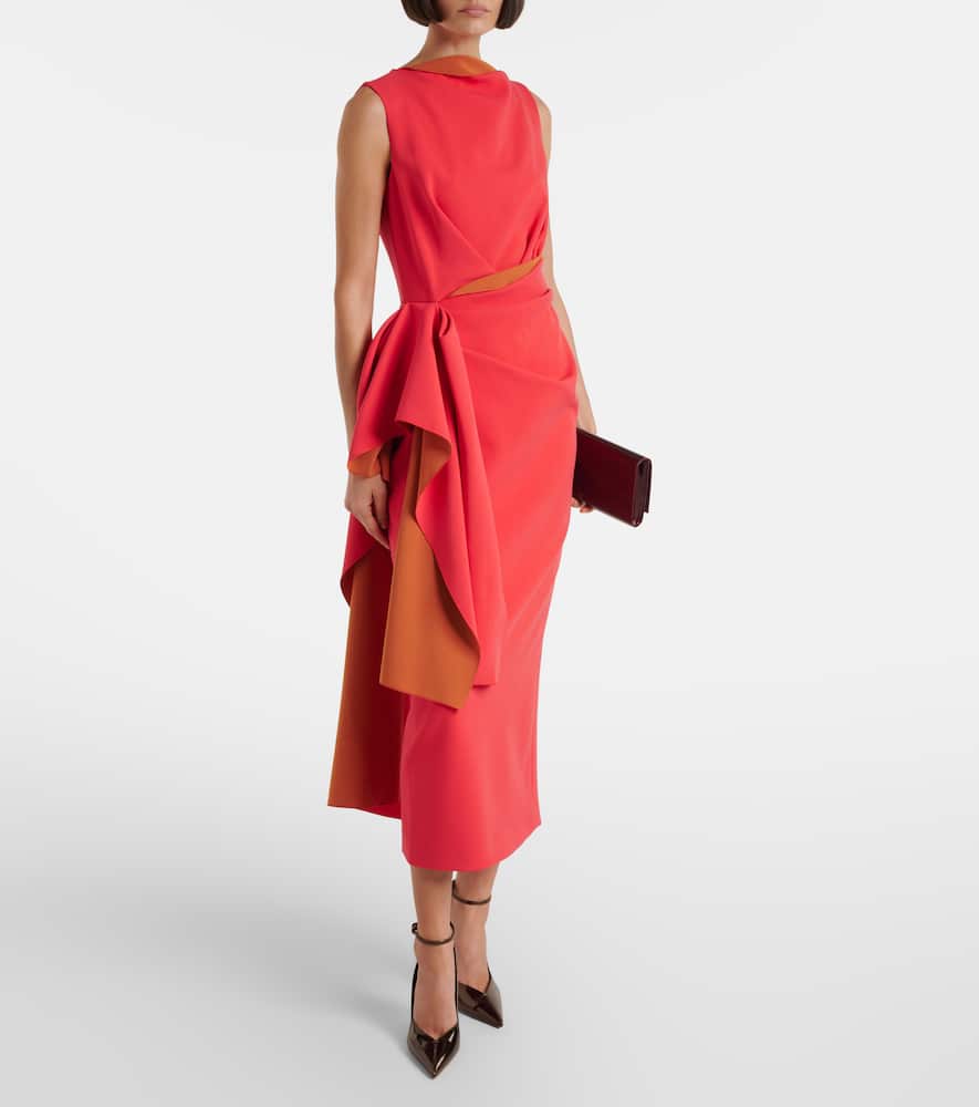 Calatrava crêpe midi dress