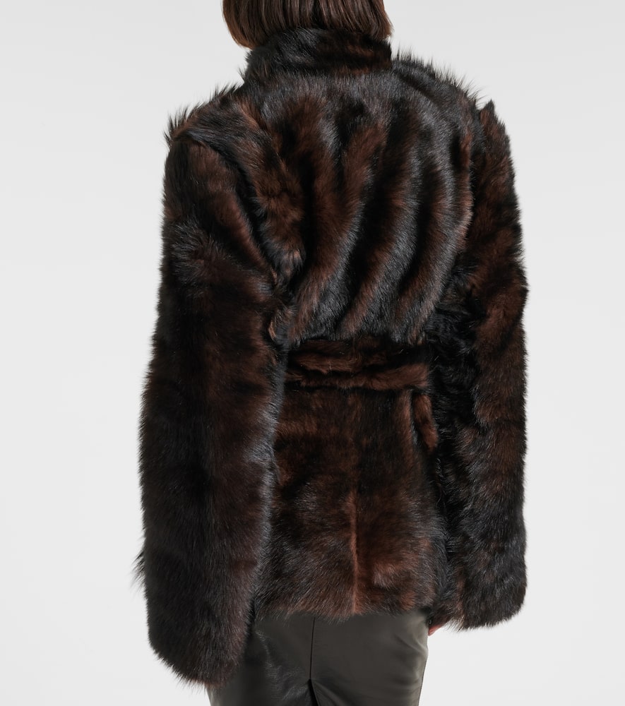 Elsa shearling wrap coat