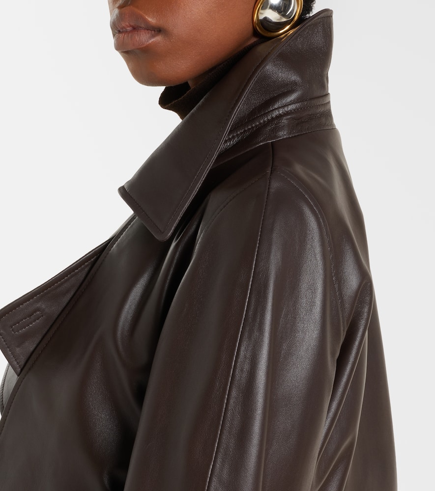 Hatti cropped leather jacket