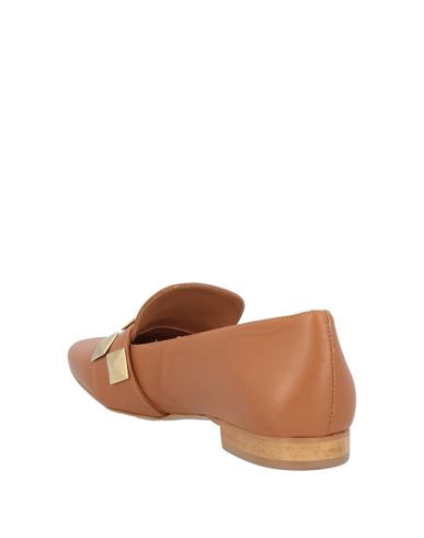 Ovyé Woman Loafers Camel Size 8 Leather